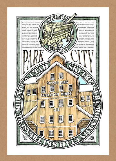 Park City 2013 Skier's Subway Print