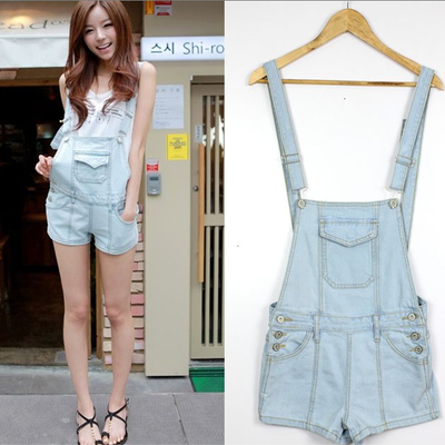 Light washed overalls - Thumbnail 1