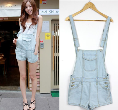 Light Washed Overalls