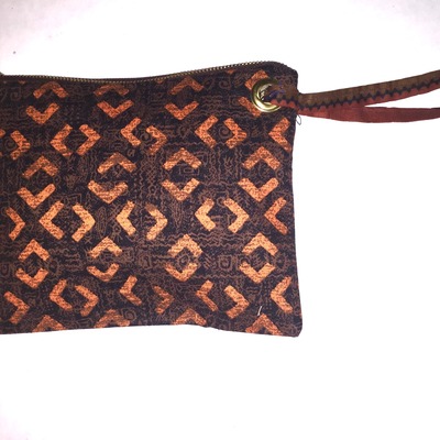 Orange kite wristlet