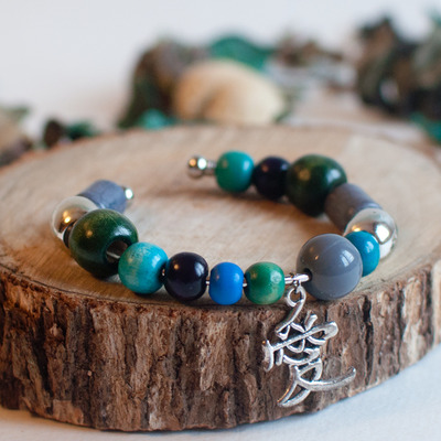 Love chinese character cuff bracelet bc0795 - Thumbnail 3