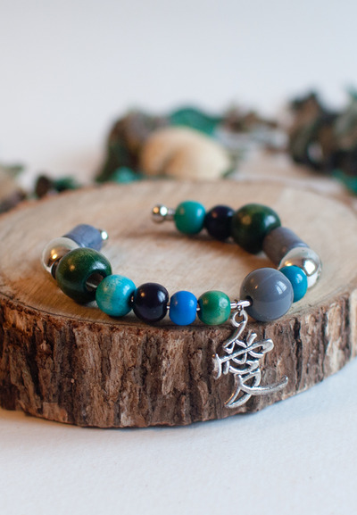 Love Chinese Character Cuff Bracelet BC0795