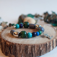 Love Chinese Character Cuff Bracelet BC0795 - Thumbnail 1