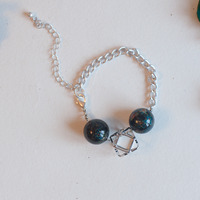 Japanese Bead Metal Silver Bracelet BL0808 - Thumbnail 2