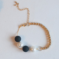 Matte Black Beads Bracelet BL0815 - Thumbnail 3