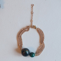 Malachite Green Beaded Bracelet BL0813 - Thumbnail 3