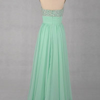 sweetheart prom dress ,long prom dress, peach prom dress,PD380097 - Thumbnail 2