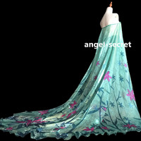 CL18 Frozen Fever Queen ELSA Cosplay Costume cloak cape, must write your bust size in order note!!! - Thumbnail 4