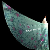 CL18 Frozen Fever Queen ELSA Cosplay Costume cloak cape, must write your bust size in order note!!! - Thumbnail 3