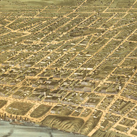 Memphis, Tennessee in 1870 - Bird's Eye View, Map, Aerial, Panorama, Vintage, Antique, Fine Art, Wall Art, History - Thumbnail 4