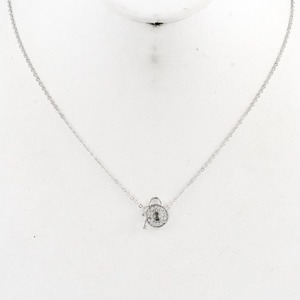 Crystal key lock pendant Necklace