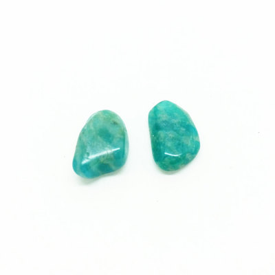 Amazonite stud earrings polished gemstone posts