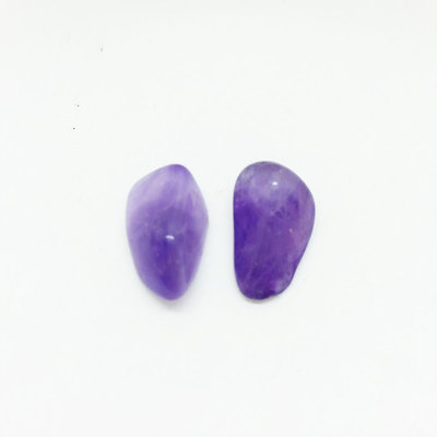 Amethyst stud earrings polished amethyst posts