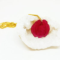 Real Pressed Flower Bougainvillea Necklace - Thumbnail 2