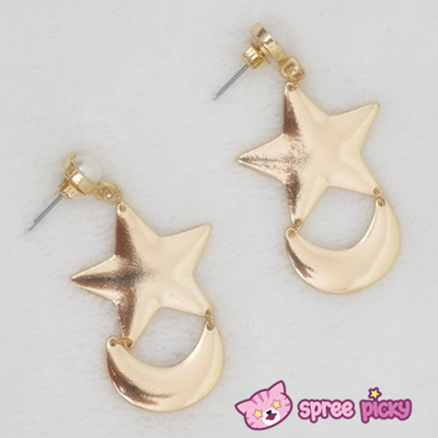  Cosplay Anime Sailor Moon Crystal Moon and Star Earring SP141001