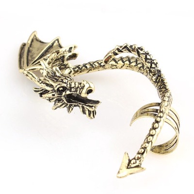 Flying dragon ear cuff