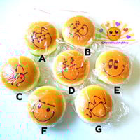 Jumbo Emoticon/Face Hamburger Squishy Charms - Thumbnail 3
