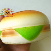 Jumbo Emoticon/Face Hamburger Squishy Charms - Thumbnail 2