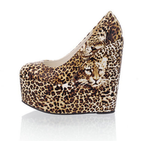 Leopard High Wedges - Thumbnail 2