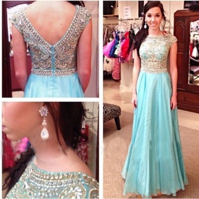 Blue prom dress, long prom dress, prom dress under 200, chiffon prom dress, party prom dress, bd1495