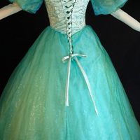 P180 Little Mermaid Aqua Custom gown princess Ariel teal sequins park version - Thumbnail 4