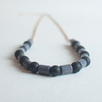 Turquoise Grey & Black Long Necklace NL0793 - Thumbnail 2