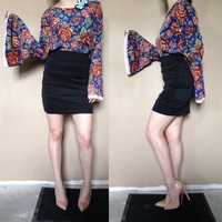 Floral Bell Sleeve - S - Thumbnail 2