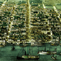 Alexandria, Virginia in 1863 - Bird's Eye View Map, Aerial, Panorama, Vintage, Antique, Reproduction, Giclée, History, Fine Art, Wall Art - Thumbnail 3