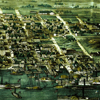 Alexandria, Virginia in 1863 - Bird's Eye View Map, Aerial, Panorama, Vintage, Antique, Reproduction, Giclée, History, Fine Art, Wall Art - Thumbnail 1