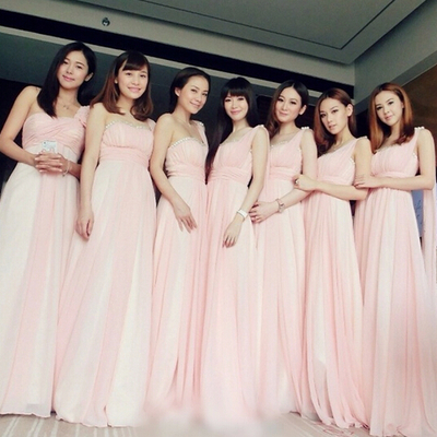 Charming chiffon one shoulder floor length bridesmaid dresses, bridesmaid dresses, prom dresses, wedding party dresses, bridesmaid dress,pd380072