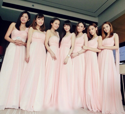 Charming Chiffon One Shoulder Floor Length Bridesmaid Dresses, Bridesmaid Dresses, Prom Dresses, Wedding Party Dresses, Bridesmaid Dress,PD380072