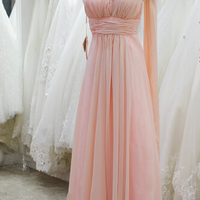 Charming Chiffon One Shoulder Floor Length Bridesmaid Dresses, Bridesmaid Dresses, Prom Dresses, Wedding Party Dresses, Bridesmaid Dress,PD380072 - Thumbnail 1