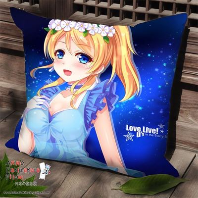 Ayase eli - love live anime dakimakura square pillow cover spc05