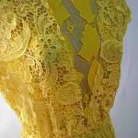 Openwork Lace Prom Dress, Sexy Prom Dress, Yellow Prom dresses, Long prom dress,PD380055 - Thumbnail 2