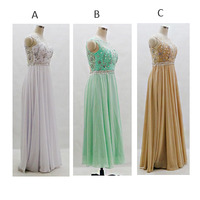 Long A-Line Prom Dresses,Prom Dresses 2016,Real Images Beading Prom Dresses,Cheap Prom Dresses,Party Dresses,PD380036 - Thumbnail 1