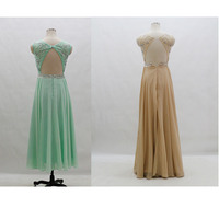 Long A-Line Prom Dresses,Prom Dresses 2016,Real Images Beading Prom Dresses,Cheap Prom Dresses,Party Dresses,PD380036 - Thumbnail 2