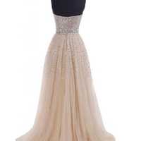 Sweetheart Bridesmaid Dresses,Champagne Bridesmaid Dresses,A-Line Prom Dresses,A-Line Evening Dresses,Wedding Dresses 2016,PD380029 - Thumbnail 1