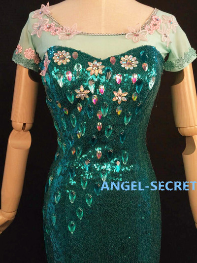 J919NC FROZEN FEVER Elsa dress only, no cape