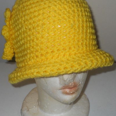 Flower crochet baby beanie hat