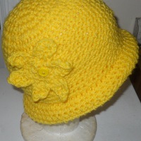Flower Crochet Baby Beanie Hat  - Thumbnail 2