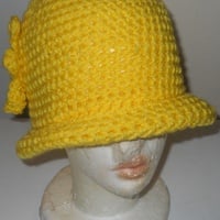 Flower Crochet Beanie Hat  - Thumbnail 1