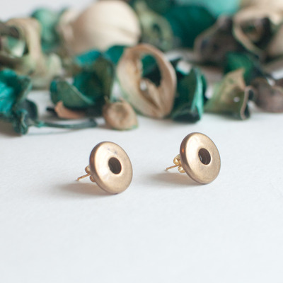 Vintage gold earrings er0835 - Thumbnail 2