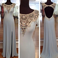 Two Shoulder Lace Prom Dresses,Long Prom Dresses,Prom Dresses 2015,Evening Dresses 2015,White Wedding Dresses,Mermaid Prom Dresses,PD380028 - Thumbnail 1