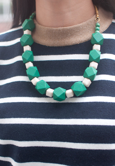 Green And White Collar Necklace NL0621
