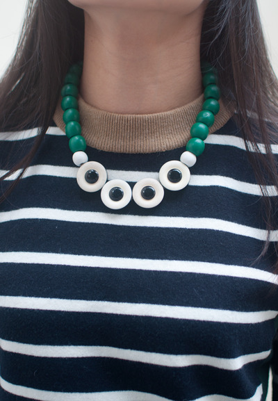 Eye Beads Statement Necklace NL0753