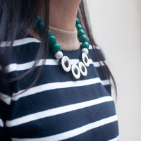 Eye Beads Statement Necklace NL0753 - Thumbnail 1