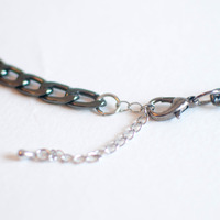 Character Flatten Plastic Plate Beaded Statement Necklace NL0647 - Thumbnail 4