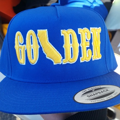 Golden 5 panel royal snapback 