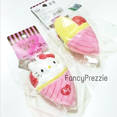 Rare hello kitty crepe ice cream squishy