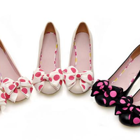 Polka Dots Bow Heels - Thumbnail 2